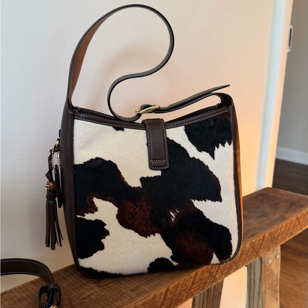 Coach Hadley Convertible Crossbody Bag with Cow Print Haircalf — Style CCC87 - Picture 9 of 9